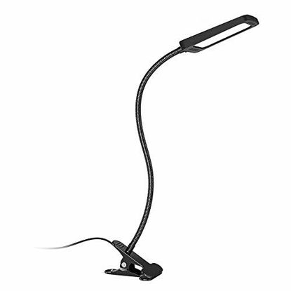 Picture of TROND LED Clamp Desk Lamp Task Light (9W, 6000K Daylight, 3-Level Dimmable, Extra-Long Flexible Gooseneck), Adjustable Eye-Care Clamp Light for Painting, Workbench, Craftwork, Reading or Sewing