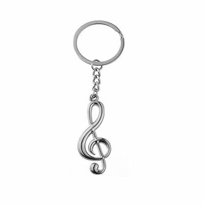 Picture of gootrades Musical Note Key Ring Keyfob Keyring Music Symbol Keychain