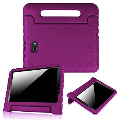 Picture of Fintie Shockproof Case for Samsung Galaxy Tab A 10.1 (2016 NO S Pen Version), Light Weight Convertible Handle Stand Kids Friendly Cover for Samsung Galaxy Tab A 10.1 Inch (SM-T580/T585/T587), Purple