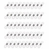 Picture of IGOGO 100 PCS Rubber Connectors for Eye Glasses Holder Necklace Chain 21x6mm Nickel Tone Clear