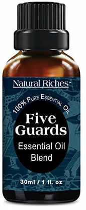 Picture of Natural Riches Five Guards Essential Oil Blend - Health Shield Aromatherapy - Clove Cinnamon Lemon Rosemary Eucalyptus Oil (1 Pack) 30ml