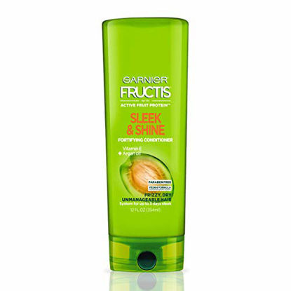 Picture of Garnier Fructis Sleek and Shine Conditioner, Frizzy, Dry, Unmanageable Hair, 12 fl; oz.