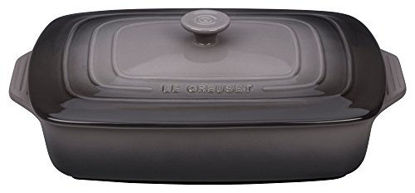 Picture of Le Creuset Stoneware Covered Rectangular Casserole, 3.5 qt. (12.5" x 8.5"), Oyster