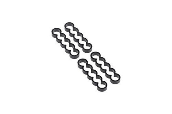 Picture of Alphacool 24768 Eiskamm Alu X4 Flat - 4mm Black - 4 pcs Modding Eiskamm