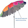 Picture of AMMSUN 7.5ft Beach Umbrella with sand anchor & Tilt Sun Shelter, UV 50+ Protection Outdoor Sunshade Umbrella with Carry Bag for Garden Beach Outdoor (Rainbow)