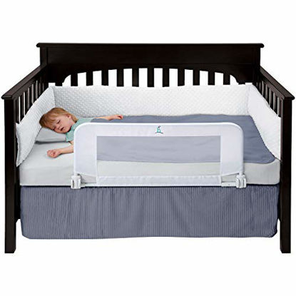 Picture of hiccapop Convertible Crib Toddler Bed Rail Guard with Reinforced Anchor Safety