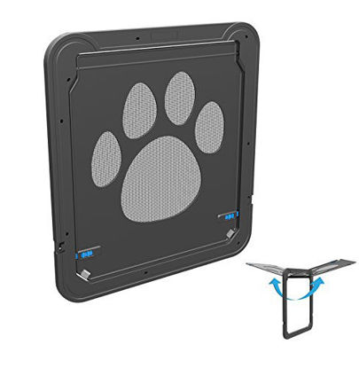Picture of Namsan Dog Screen Door Pet Magnetic Automatic Lockable Door for Medium or Large Dog-Inner Size 12" x 14"