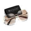 Picture of AEVOGUE Sunglasses For Women Oversized, Gold&brown, Size One Size Fits All