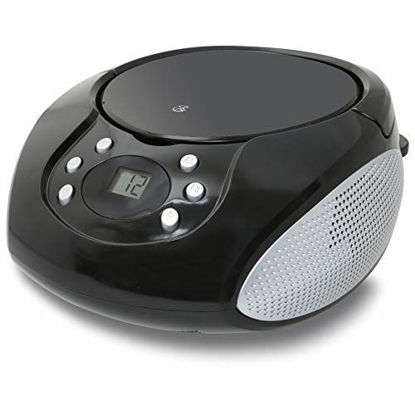 Picture of GPX, Inc. Portable Top-Loading CD Boombox with AM/FM Radio and 3.5mm Line In for MP3 Device - Black
