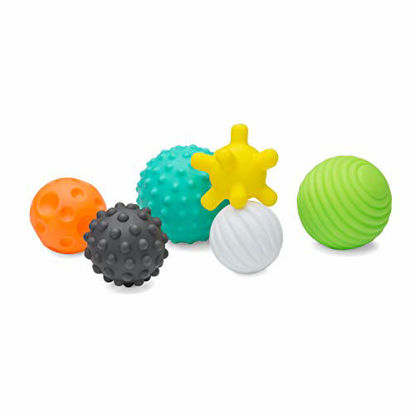 Picture of Infantino Textured Multi Ball Set - Textured Ball Set Toy for Sensory Exploration and Engagement for Ages 6 Months and up, 6 Piece Set