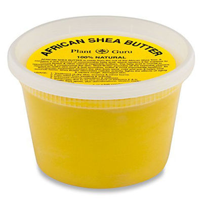Picture of Raw African Shea Butter 16 oz Unrefined Grade A 100% Pure Natural Yellow / Gold From Ghana DIY Crafts, Body, Lotion, Cream, lip Balm, Soap Making, Eczema, Psoriasis And Aid Stretch Marks