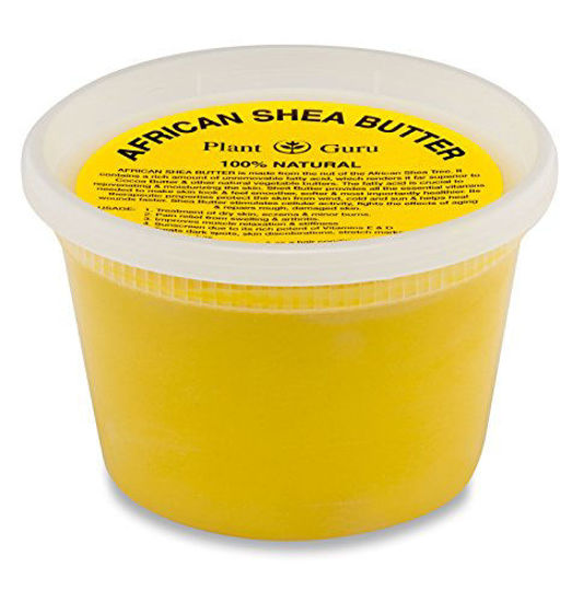 Picture of Raw African Shea Butter 16 oz Unrefined Grade A 100% Pure Natural Yellow / Gold From Ghana DIY Crafts, Body, Lotion, Cream, lip Balm, Soap Making, Eczema, Psoriasis And Aid Stretch Marks