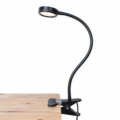Picture of LEPOWER Clip on Light/Reading Light/Light Color Changeable/Night Light Clip on for Desk, Bed Headboard and Computers (Black)