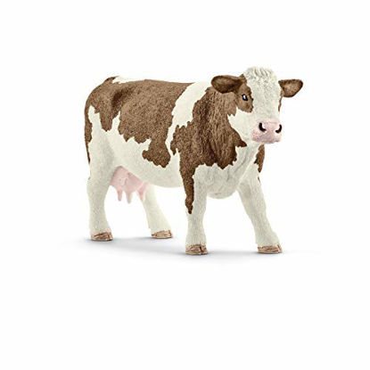 Picture of SCHLEICH Farm World Simmental Cow Educational Figurine for Kids Ages 3-8