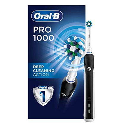 Picture of Oral-B 1000 CrossAction Electric Toothbrush, Black, Powered by Braun
