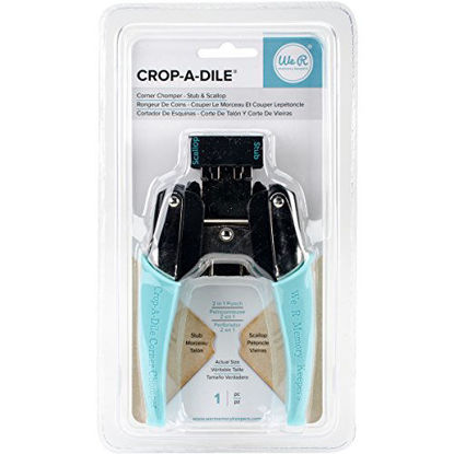 Picture of Crop-A-Dile Corner Chomper - Stub & Scallop Punch by We R Memory Keepers | Blue Comfort Handle