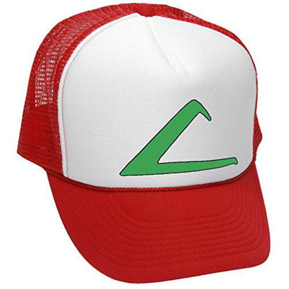 Picture of ASH Ketchum Cosplay Costume Trainer Cartoon Fun - Unisex Adult Trucker Cap Hat, Red