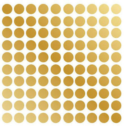Picture of Innovative Stencils Polka Dot Wall Decal Nursery Kids Room Peel and Stick Removable Sticker Circle Pattern Decor #1326 (2" (100 Dots), Gold)