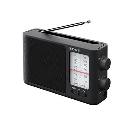 Picture of Sony ICF-506 Analog Tuning Portable FM/AM Radio, Black, 2.14 lb