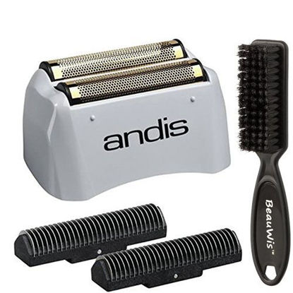 Picture of Andis Pro Shaver No.17155 Replacement Titanium Foil Assembly and Inner Cutters, With a Bonus BeauWis Blade Brush