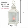 Picture of 11" Vintage Style Decorative Lantern,Flame Effect LED Lantern,(White,4 Hours Timer), Indoor Lanterns Decorative,Outdoor Hanging Lantern,Decorative Candle Lanterns ZKEE(Set of 4)