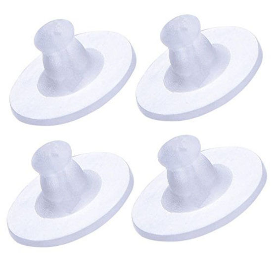 Picture of GoProver 100 Pack Earring Backs Earring Stoppers Clear Rubber Bullet Clutch Earring Backs with Pad