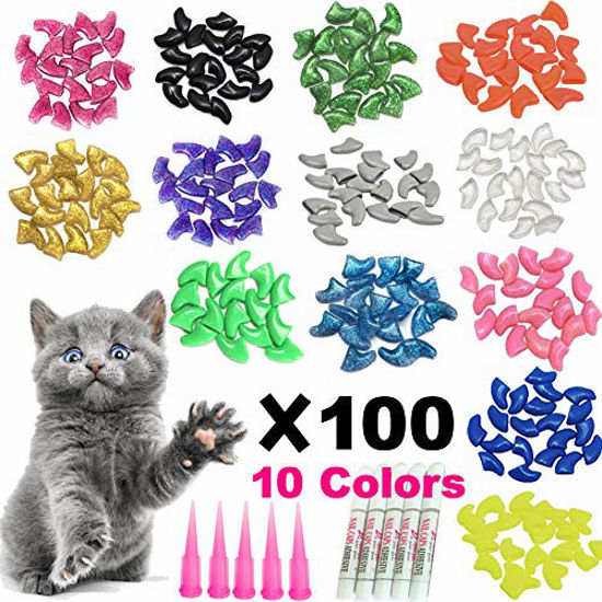 20Pcs Pet Cat Soft Silicone Paw Claw Control Nail Caps Cat Kitten Nail  Covers US | eBay