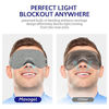 Picture of Mavogel Cotton Sleep Eye Mask - Updated Design Light Blocking Sleep Mask, Soft and Comfortable Night Eye Mask for Men Women, Eye Blinder for Travel/Sleeping/Shift Work, Includes Travel Pouch, Grey