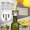 Picture of [2 PACK]Aozita 17 oz Glass Olive Oil Dispenser Bottle Set - 500ml Dark Green Oil & Vinegar Cruet Bottle with Pourers, Funnel and Labels - Olive Oil Carafe Decanter for Kitchen