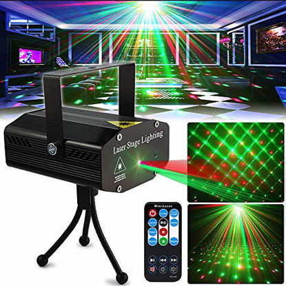 Picture of Party Light DJ Disco Lights TONGK Stage Lighting Projector Sound Activated Flash Strobe Light with Remote Control for Parties Home Show Bar Club Birthday KTV DJ Pub Karaoke Christmas Holiday
