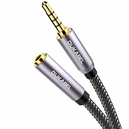 Picture of DuKabel Headphone Extension Cable, 3.5mm Male to Female Stereo Audio Cable Lossless Audio Sound Premium Audio Cord Extension Cable Gold Plated Jack & Strong Nylon Braided - Top Series (4ft/1.2m)