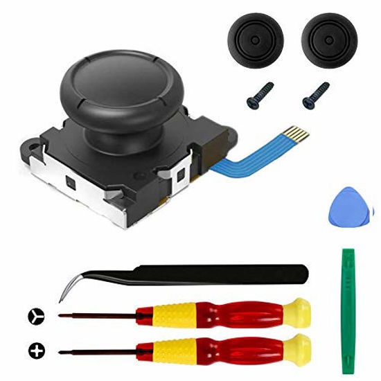 Picture of Veanic 3D Replacement Joystick Analog Thumb Stick for Nintendo Switch Joy-Con Controller - Include Tri-Wing & Cross Screwdriver Tool + 2 Thumbstick Caps