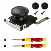 Picture of Veanic 3D Replacement Joystick Analog Thumb Stick for Nintendo Switch Joy-Con Controller - Include Tri-Wing & Cross Screwdriver Tool + 2 Thumbstick Caps