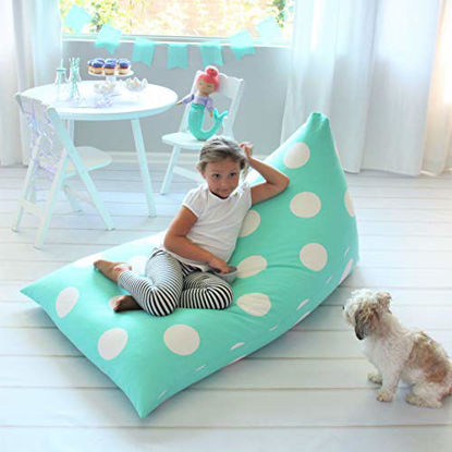 Picture of Butterfly Craze Bean Bag Chair Cover & Stuffed Animal Storage Bag - Toy Organizer & Floor Lounger in One with Extra Large Capacity & Premium Cotton Canvas (Stuffing not Included)