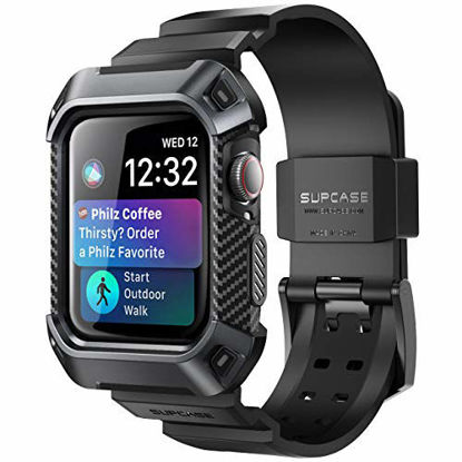 Picture of SUPCASE [Unicorn Beetle Pro] Designed for Apple Watch Series 6/SE/5/4 [44mm], Rugged Protective Case with Strap Bands(Black)