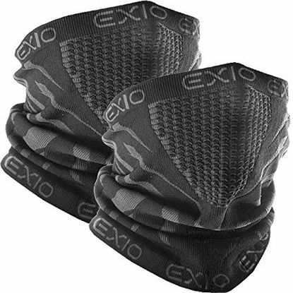 Picture of EXIO Winter Neck Warmer Gaiter/Balaclava (1Pack or 2Pack) - Windproof Face Mask for Ski, Snowboard