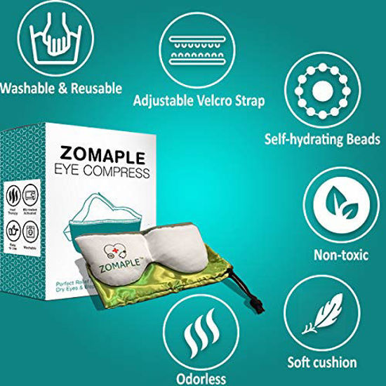 GetUSCart Heated Eye Mask for Dry Eyes Warm Compress for Eyes