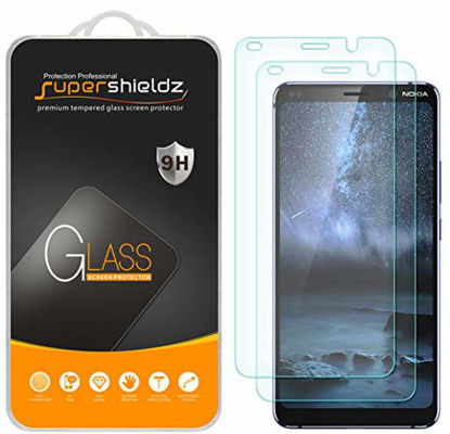 Picture of (2 Pack) Supershieldz for Nokia 9 and Nokia 9 PureView Tempered Glass Screen Protector, Anti Scratch, Bubble Free