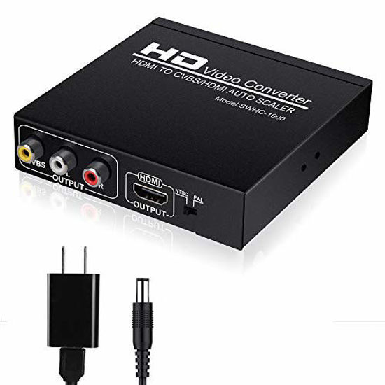 Hdmi To Rca Converter Adapter 1080p Hdmi To Av 3rca Cvbs Composite Video  Audio