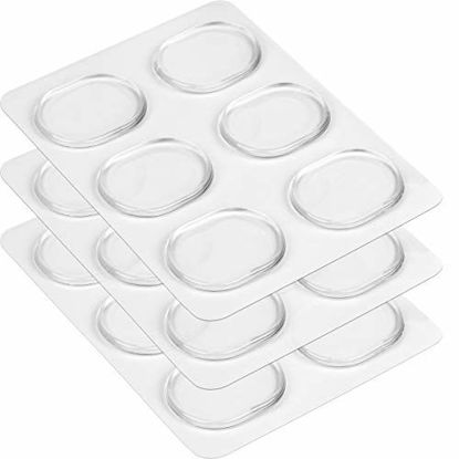 Picture of 18Pieces Eison Drum Damper Gel Pads Silicone Drum Dampeners Drum Silencers for Drums Tone Control- Clear