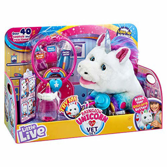 GetUSCart Little Live Pets Rainglow Unicorn Vet Set Interactive Pet Unicorn Multicolor