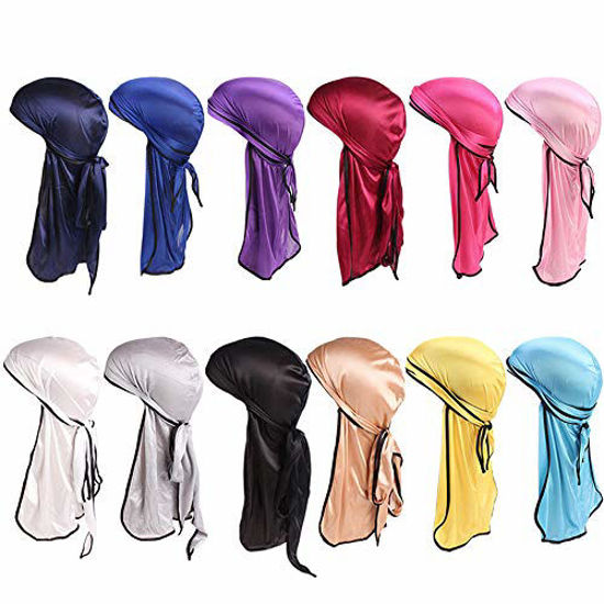 Silk Durag Light Weight Comfortable Breathable Fashionable Du Rags Durag  Wave Cap For Men And Women