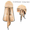 Picture of Silky Durag for Men Women Headwrap DuRags Headscarf Soft Cap for Hair Waves (12 Assorted Colors)