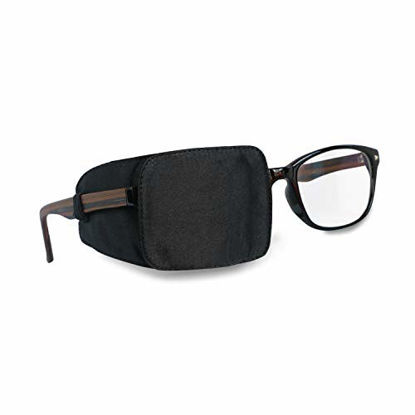 Picture of Astropic Silk Eye Patch for Adults Kids Glasses to Cover Either Eye (Pure Black)