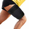 Picture of SupreGear Thigh Brace Support, Neoprene Thigh Wrap Hamstring Compression Thigh Sleeve Adjustable Upper Leg Compression Sleeve Leg Slimmer for Women Men, Black