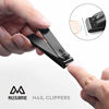 Picture of MILEILUOYUE Nail clippers set black stainless steel nail cutter& sharp oblique toe nail clipper & nail file 4 pieces, metal tin box for men and women suitable for gifts.