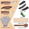 Picture of 12pcs Wood Carving Tools Set-WAYCOM Hook Carving Knife,Detail Wood Knife,Whittling Knife Cut Resistant Gloves Leather Sheath And Bamboo Gift Box For Spoon,Bowl,Cup Or General Woodwork