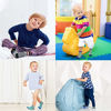 Picture of 12 Pairs Kids Non Slip Skid Socks Colorful Grips Sticky Slippery Cotton Crew Socks For 5-7 Years Old Children Youth Boy Girl