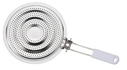 Picture of HIC Harold Import Co. Heat Diffuser Reducer Flame Guard Simmer Plate, Stainless Steel, 8.25 x 15.75-inches