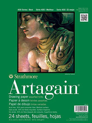 Picture of Strathmore Paper 400 Series Artagain Pad, 9"x12", Assorted